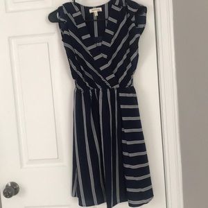 Blue and white dress